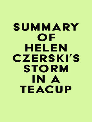 cover image of Summary of Helen Czerski's Storm in a Teacup